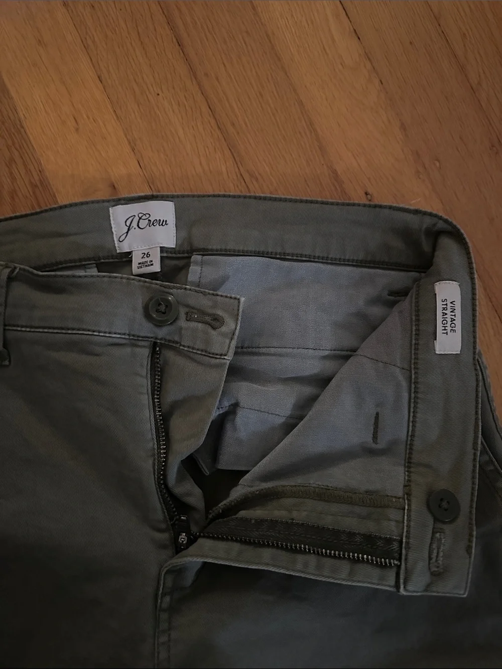J. Crew Olive Green Chino Pants